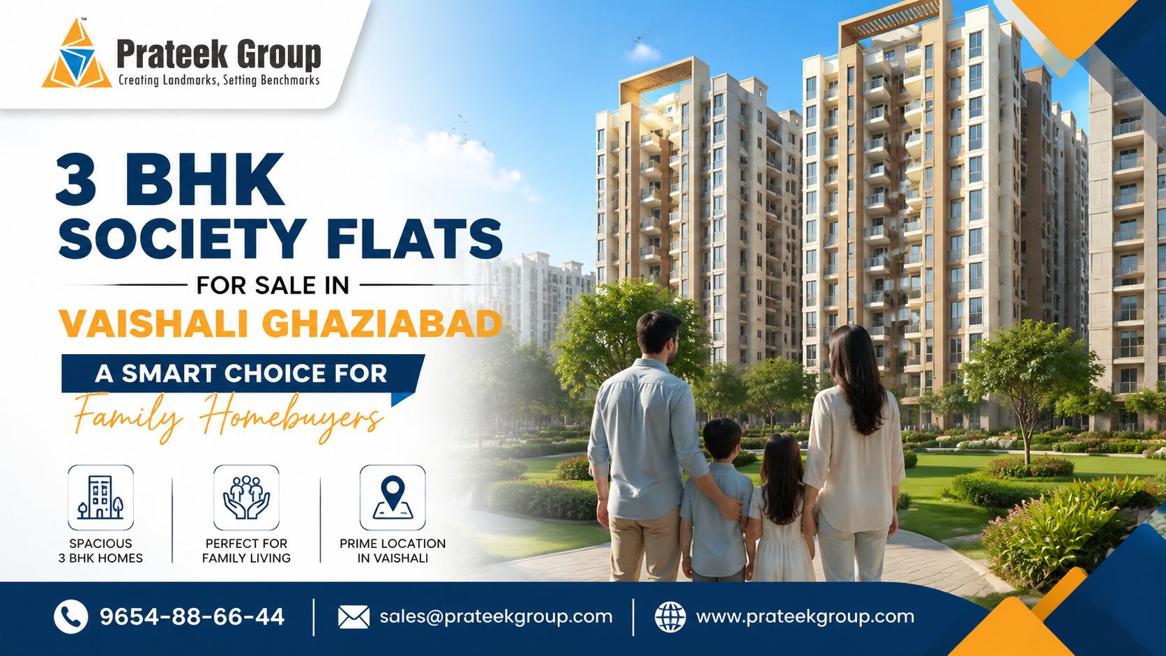 #3 BHK society flats for sale in Vaishali Ghaziabad