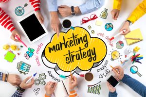 Group of Business People with Marketing Strategy Concept