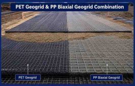 pet geogrid and pp biaxial geogrid